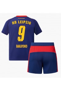 Fotbalové Dres RB Leipzig Johan Bakayoko #9 Dětské Venkovní Oblečení 2025-26 Krátký Rukáv (+ trenýrky)